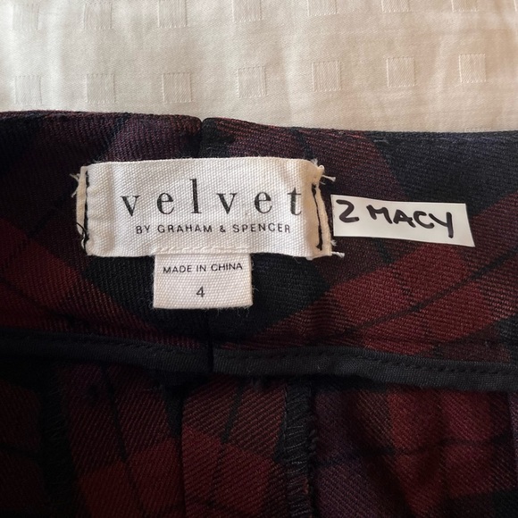 Velvet by Graham Spencer Check Trouser 4 Red Blue - Picture 4 of 16